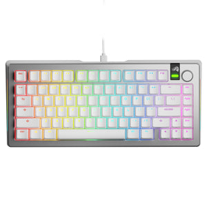 Glorious GMMK 3 Pro 75% Wired Mechanical Keyboard Fox Linear Switch - Silver