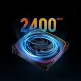 Geometric Future Squama 2503 140mm RGB PWM Case Fan - Black