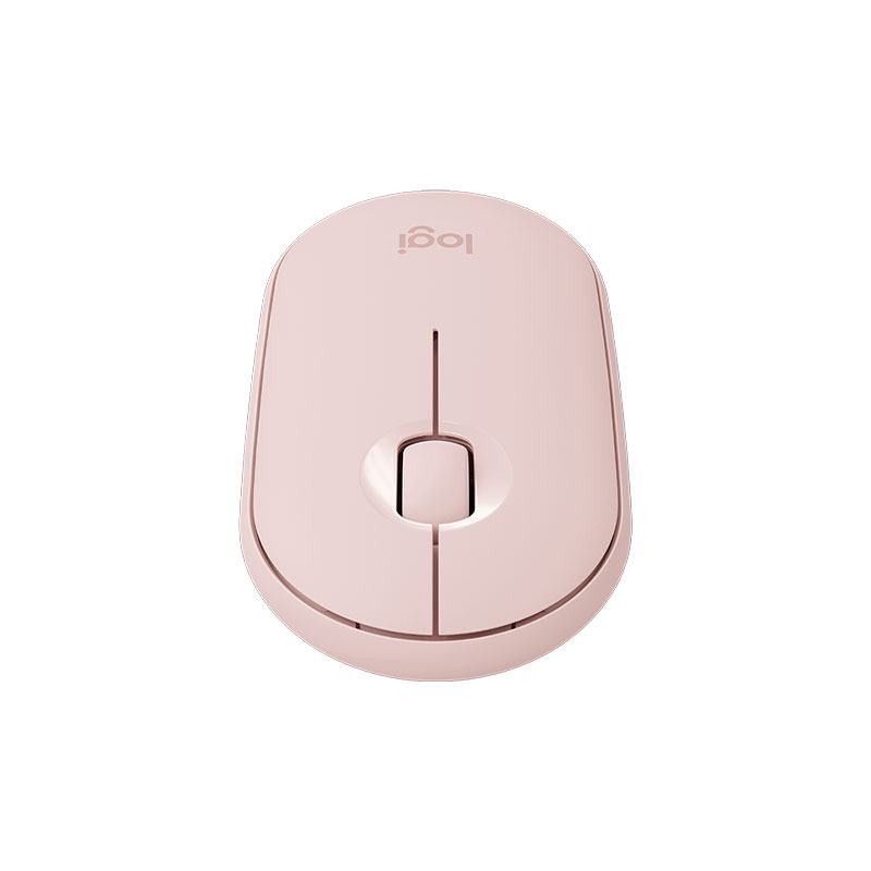 Logitech M350 Pebble USB Wireless/Bluetooth Mouse - Blush Rose