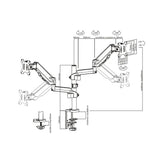 Brateck Lumi LDT16-C024 Gas Spring Monitor Arm