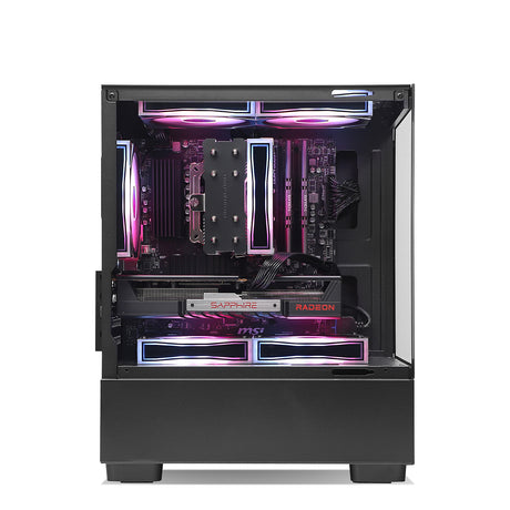 Qubit RR RX 7600 Ryzen 5 5500 Gaming PC - BLACK