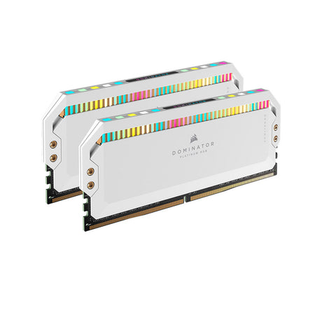 Corsair CMT64GX5M2B5200C40W Dominator Platinum RGB 64GB (2x32GB) DDR5-5200 Memory White