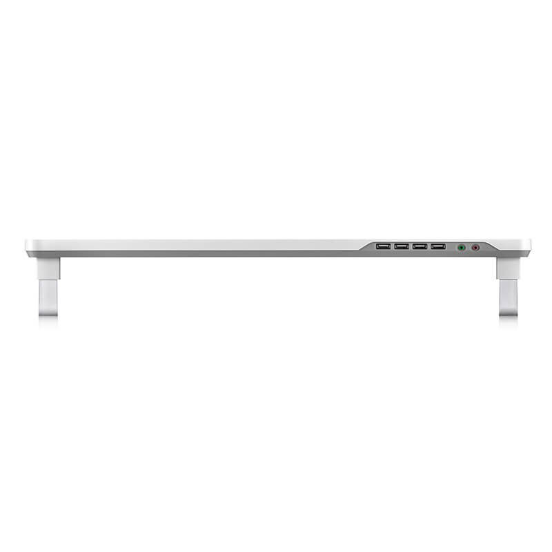 Deepcool M-Desk F1 Monitor Stand Up To 27" & 10kg W/ Audio & 4x USB - Grey