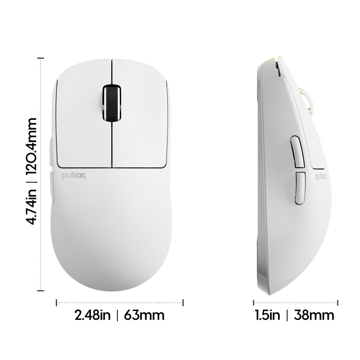 Pulsar X2H CrazyLight Medium Wireless Gaming Mouse - Uyuni White