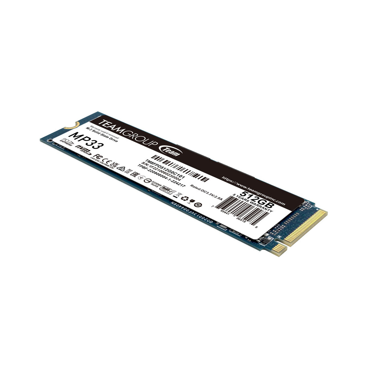 TeamGroup MP33 PRO 512G M.2 Gen3 NVMe SSD