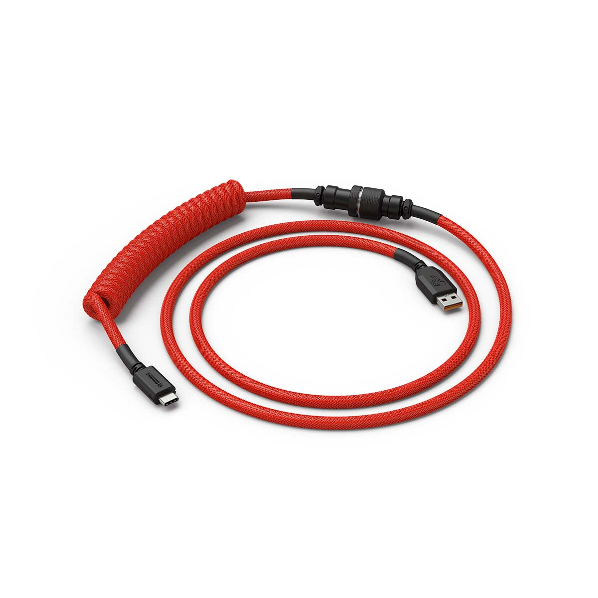 Glorious Coiled Cable - Crimson Red (USB-C with Aviator Connectors)