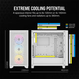 Corsair iCUE 3000D RGB Airflow Tempered Glass Mid Tower - White