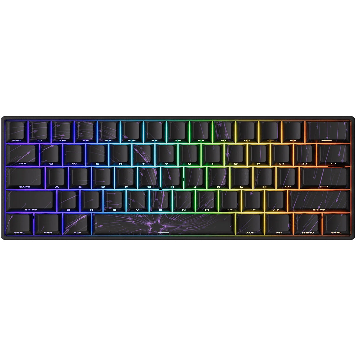 Akko Monsgeek Fun60 Max 60% Wireless Hall-Effect Gaming Keyboard Black Nebula - Glare Magnetic Switch