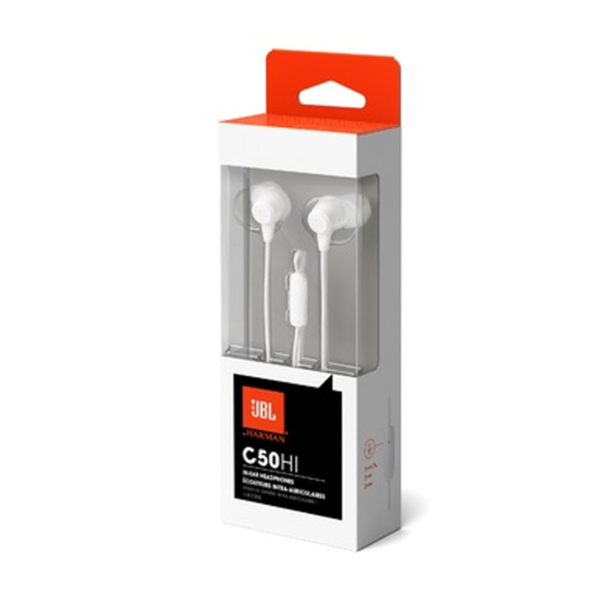 JBL C50HI Wired In-Ear Headphones - White