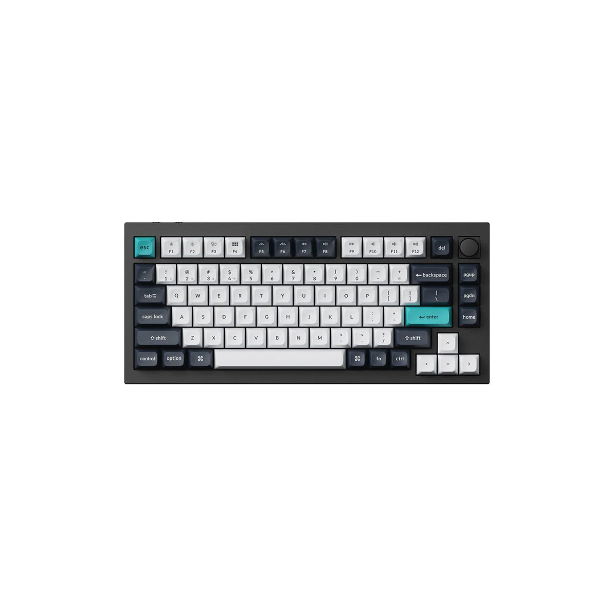 Keychron Q1 Max 75% RGB Carbon Black Wireless Mechanical Keyboard - Jupiter Red Switch