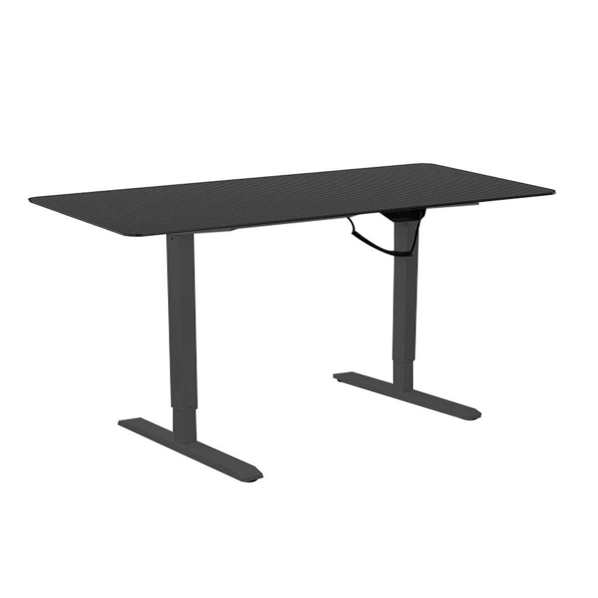 Lumi Premium Electric Sit-Stand Desk + 1500X750mm Wood Table Top Carbon Fiber