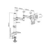 Brateck Lumi LDT11-C012 13'-27' Monitor Desk Mount