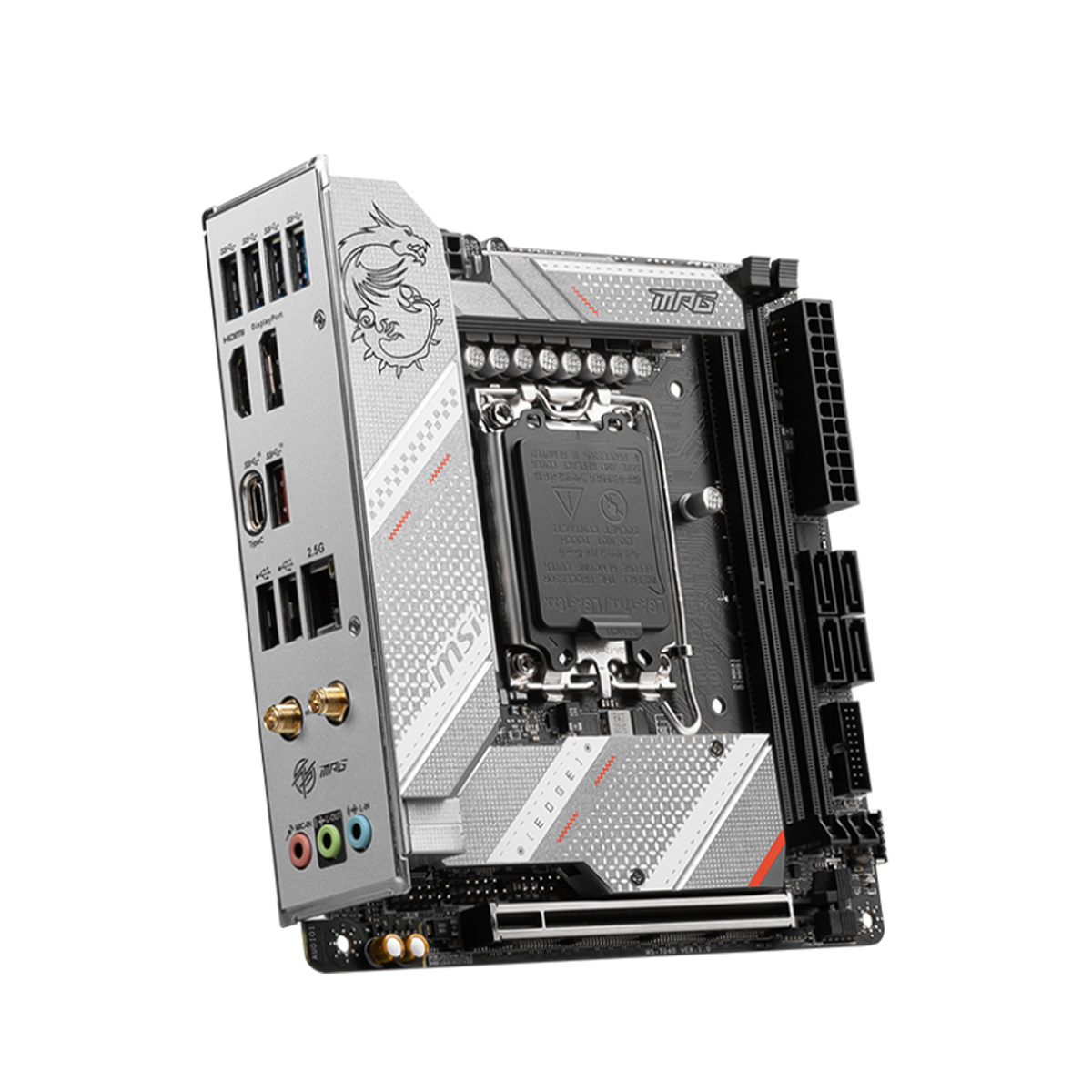 Ssupd Meshlicious TG PCIE 3.0 + 500W 80Plus Gold SFX-L PSU + MSI MPG B760I Edge WIFI DDR4 Mini ITX Combo - Black