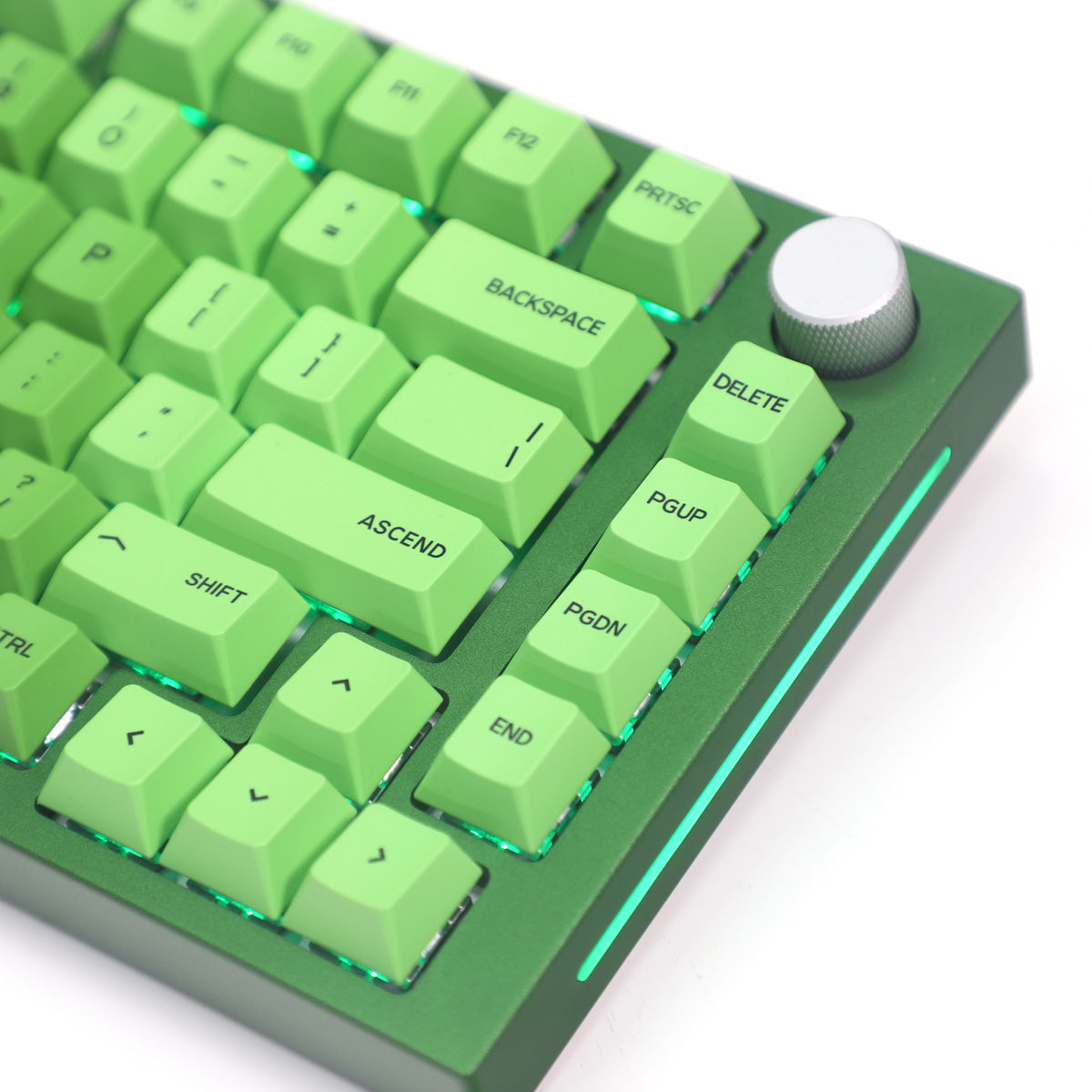 Glorious GMMK Pro 75% Custom Mechanical Keyboard Linear Switch - Verdant Silver