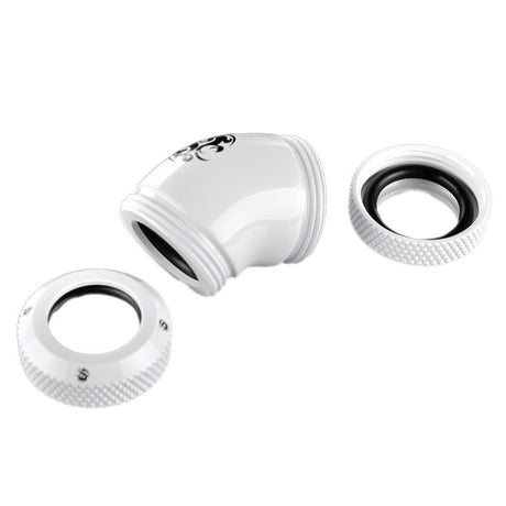 Bitspower 45-Degree Dual Multi-Link Fitting For OD 12mm - Deluxe White