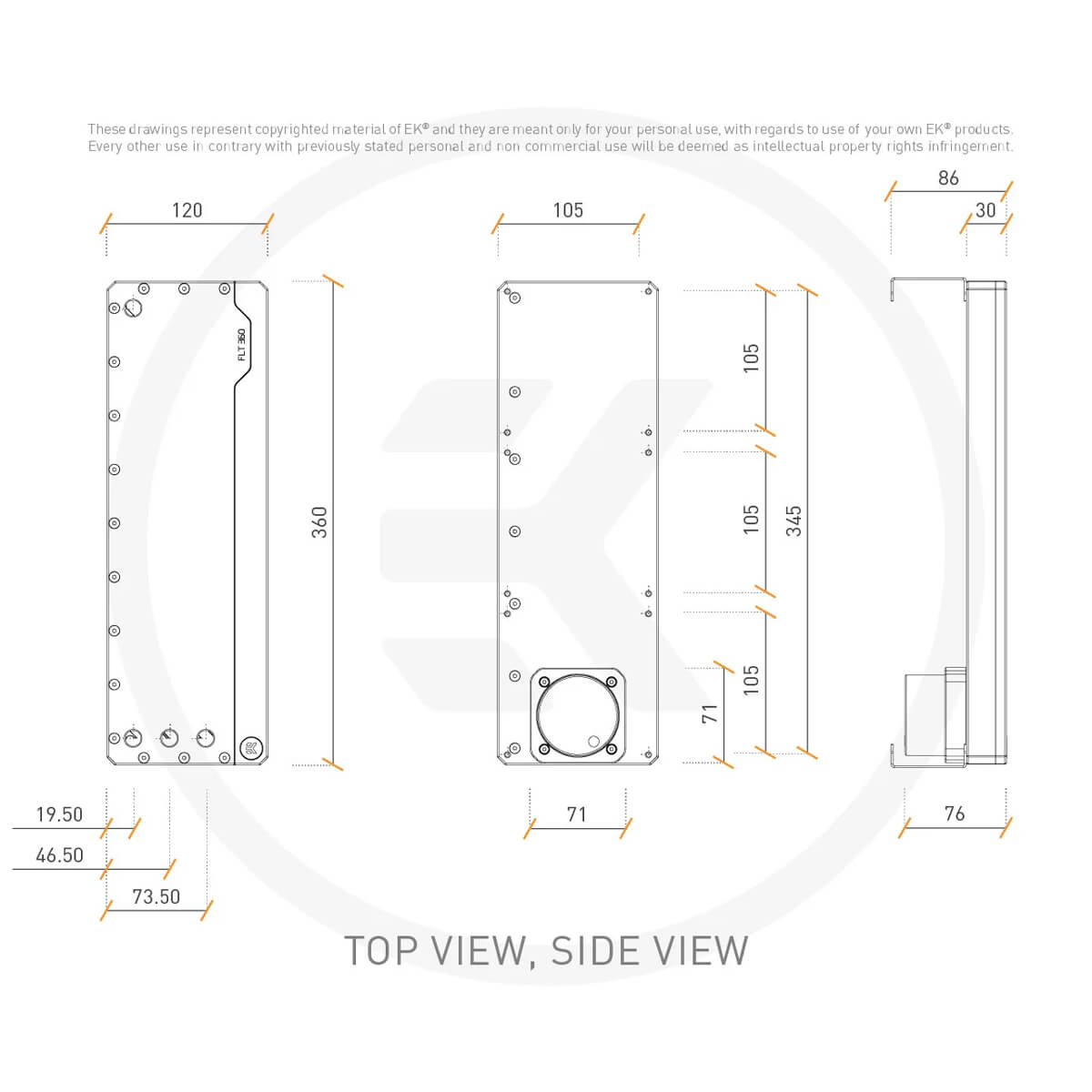 EKWB EK-Quantum Kinetic FLT 360 D5 PWM D-RGB - Plexi