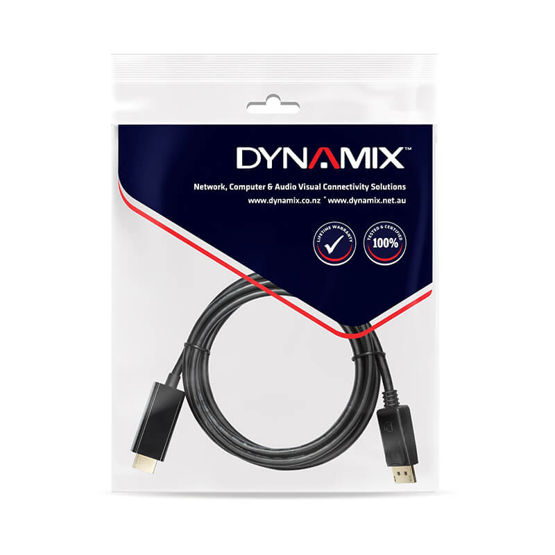 Dynamix DisplayPort 1.2 Source to HDMI 1.4 Cable - 3M