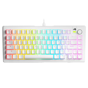 Glorious GMMK 3 75% Wired Mechanical Keyboard Fox Linear Switch - White