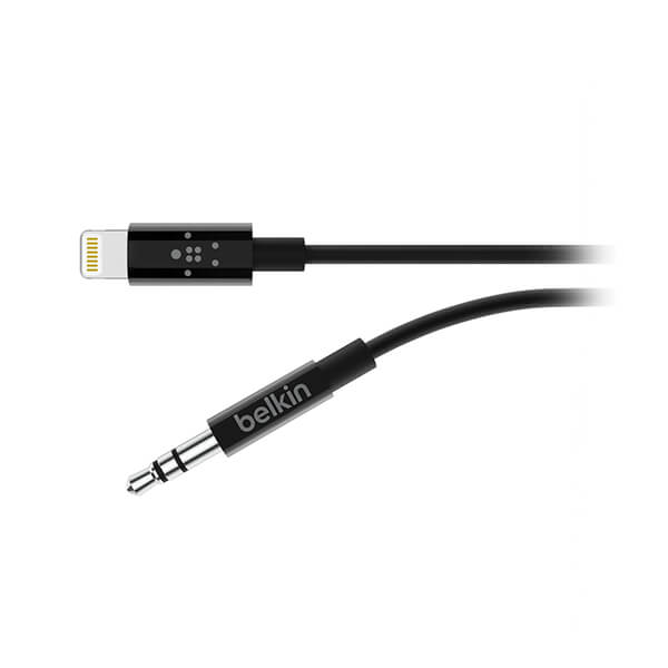 Belkin MFI Certified 90cm Lightning to 3.5mm Audio Cable - Black