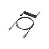 HYPERX Durable Coiled Cable Stylish Design 5-pin Aviator Connector USB-C to USB-A Grey