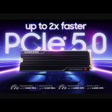 Samsung 9100 PRO 1TB Gen5 M.2 NVMe SSD With Heatsink