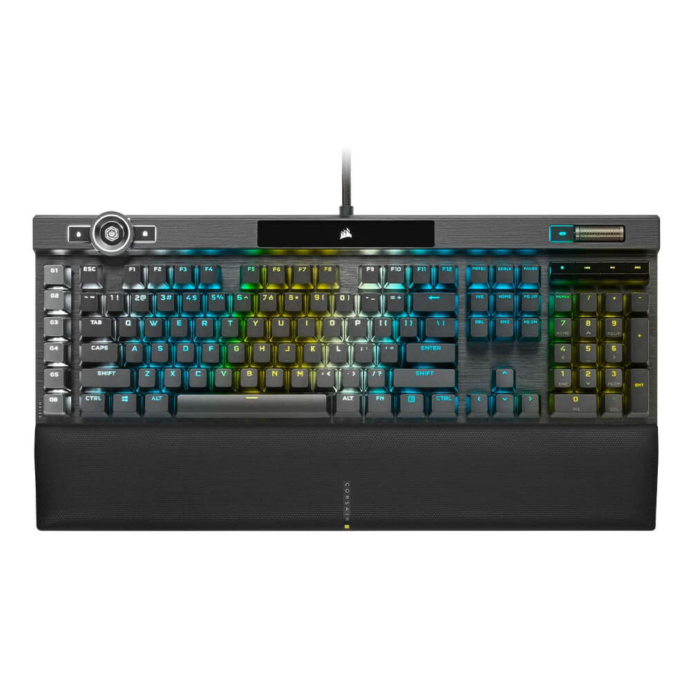 Corsair K100 RGB Optical-Mechanical Gaming Keyboard OPX Rapidfire with PBT Keycaps