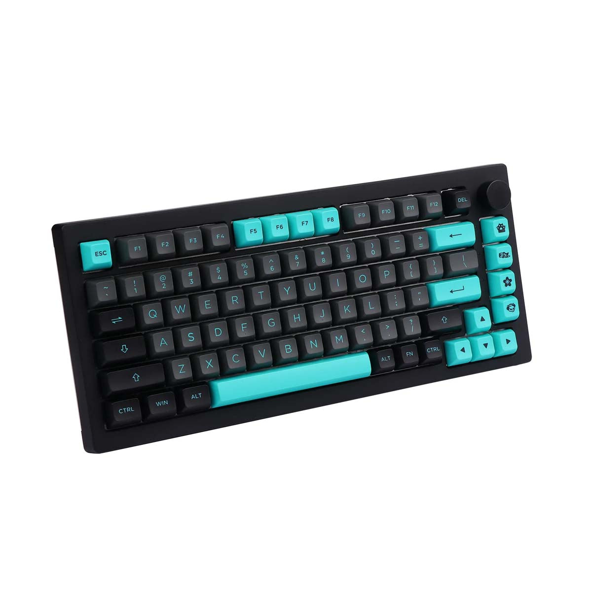 Akko 5075B Plus Black & Cyan Hot-Swappable Wireless RGB Keyboard CS Silver Switch