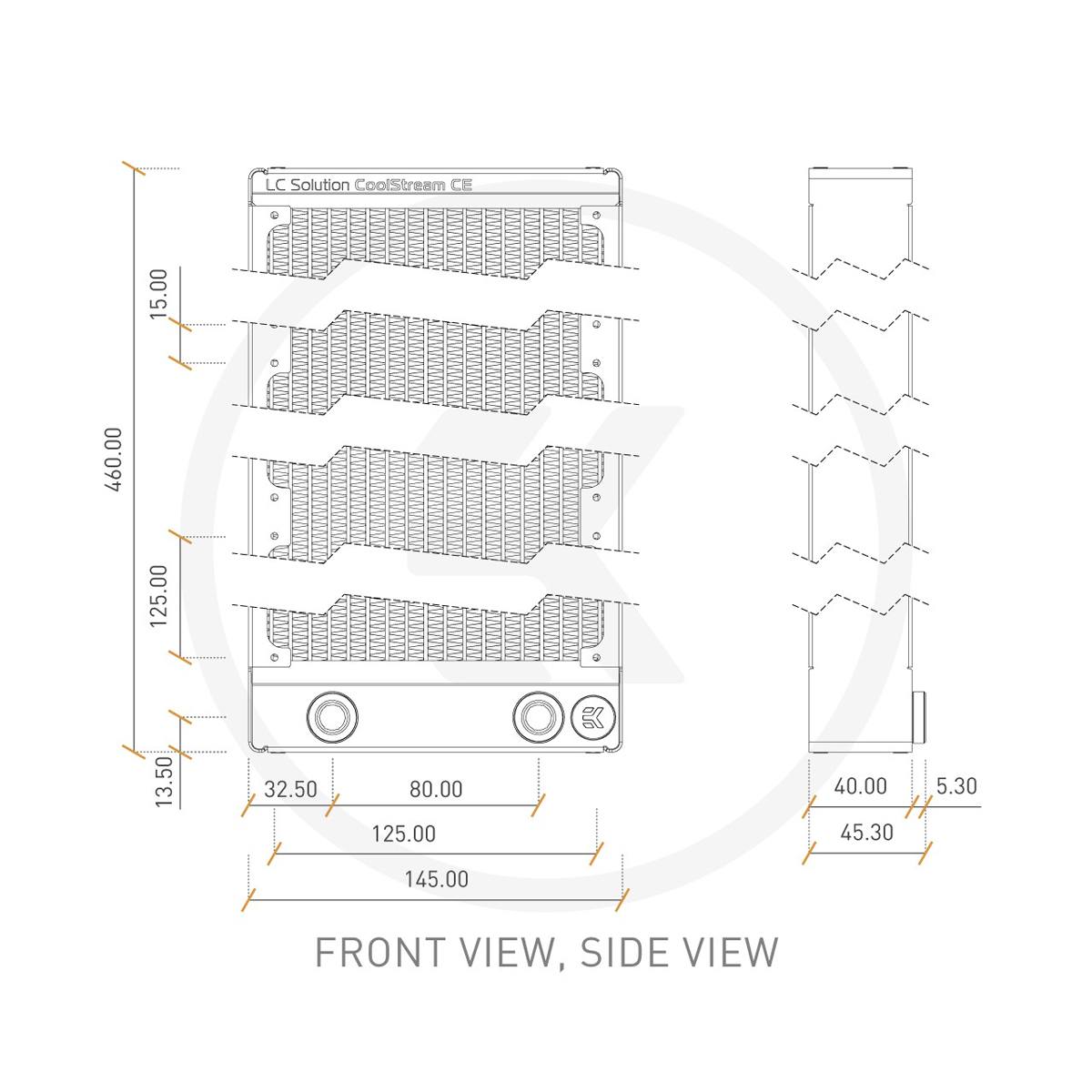 EKWB EK-CoolStream CE420 Triple 45mm Thickness Radiators (3831109860380)