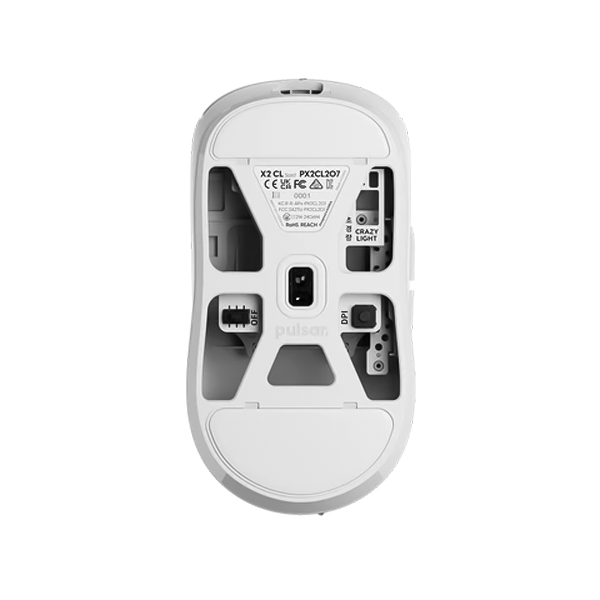 Pulsar X2 CrazyLight Medium Wireless Gaming Mouse - Uyuni White