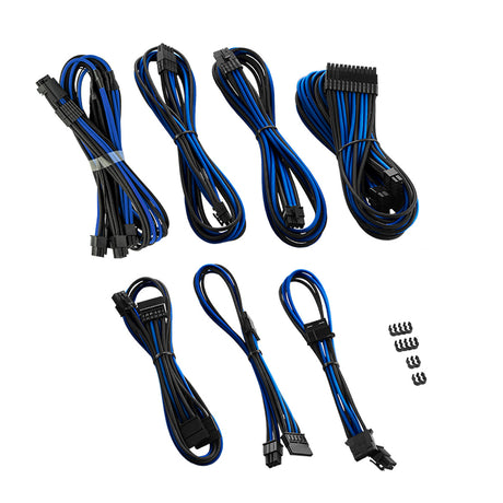 CableMod PRO ModMesh 12VHPWR C-Series RMi  RMx Sleeved Full Cable Kit - Black/Blue