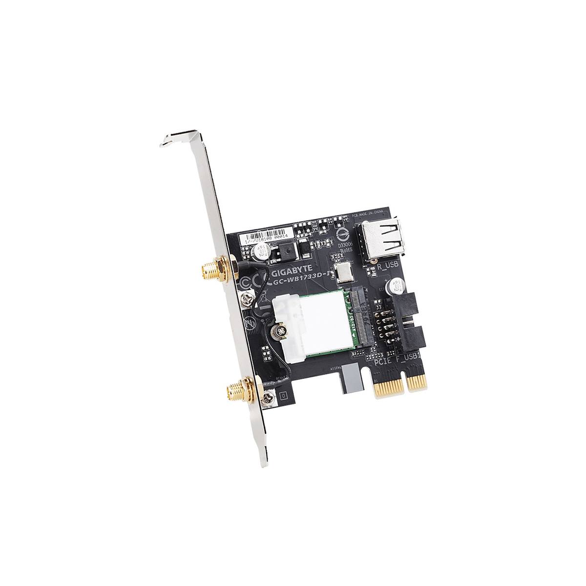 Gigabyte WB1733D-I MU-MIMO Dual-Band AC1733 + Bluetooth 5.0 PCI-E Wireless Adapter