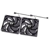 Thermaltake CT120 PC Cooling Fan (up to 2000RPM) Black Edition - 2 Fan Pack