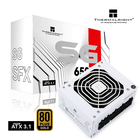 Thermalright TR-SGFX 650W 650W 80Plus Gold Fully Modular ATX 3.1 SFX Power Supply - White