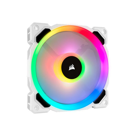 Corsair LL120 RGB 120mm Dual Light Loop RGB LED PWM Fan - White Single Pack