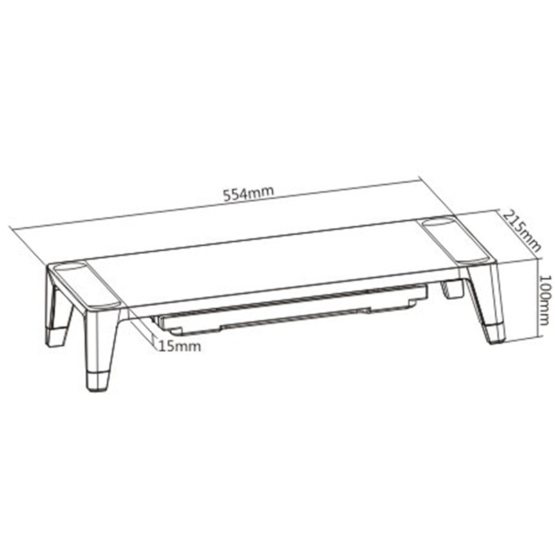 Lumi STB-143 Universal Tabletop Monitor Riser with drawer