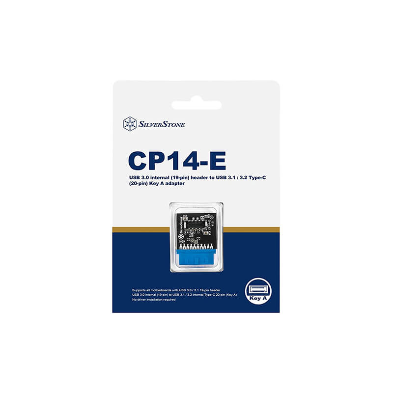 Silverstone CP14-E USB3.0 Internal Header to USB3.1 / 3.2 Type-C Adapter