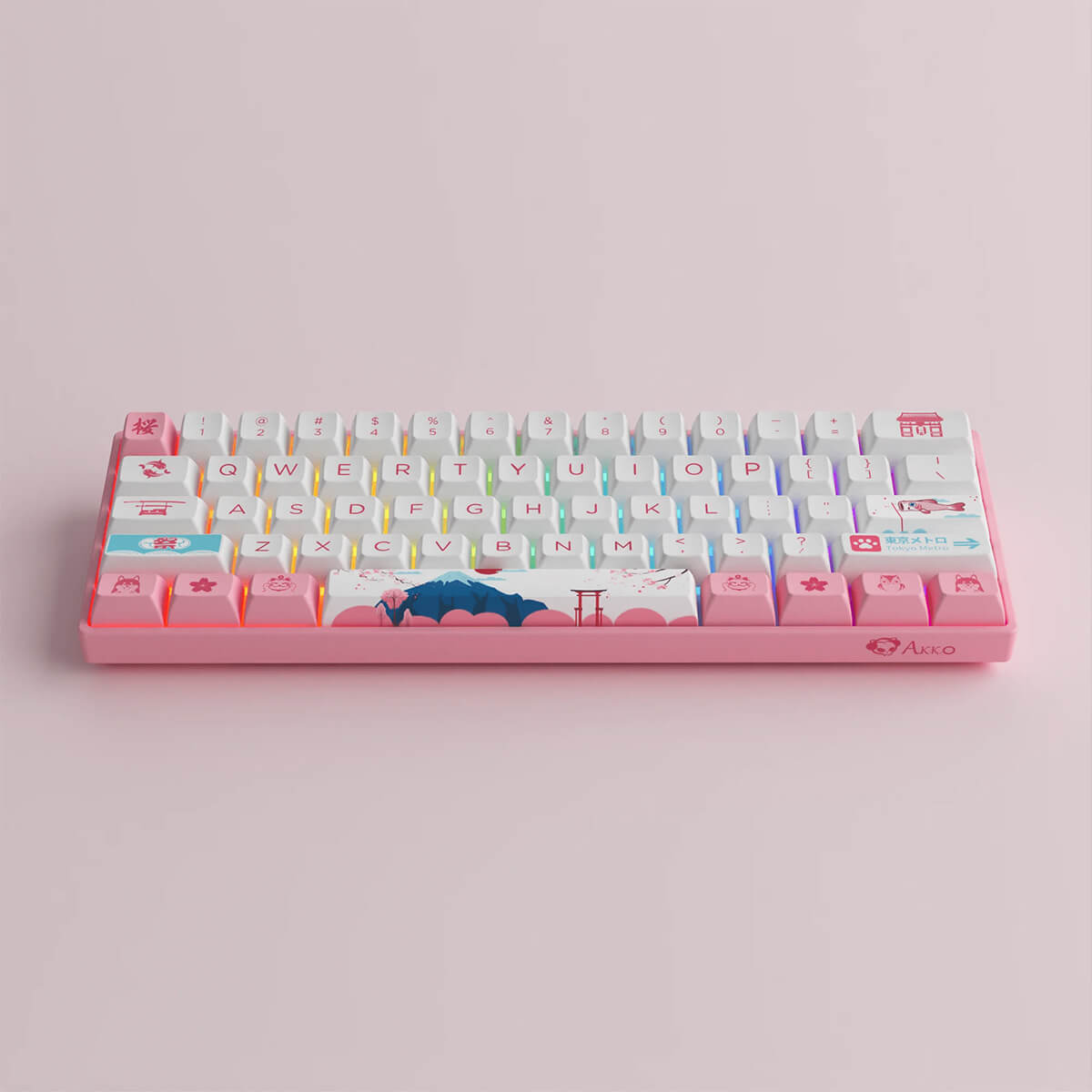 Akko 3061S Sakura R2 RGB Hot-Swappable Keyboard CS Jelly Purple Switch