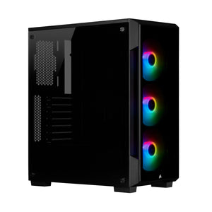 Corsair iCUE 220T RGB Tempered Glass Mid-Tower Case - Black