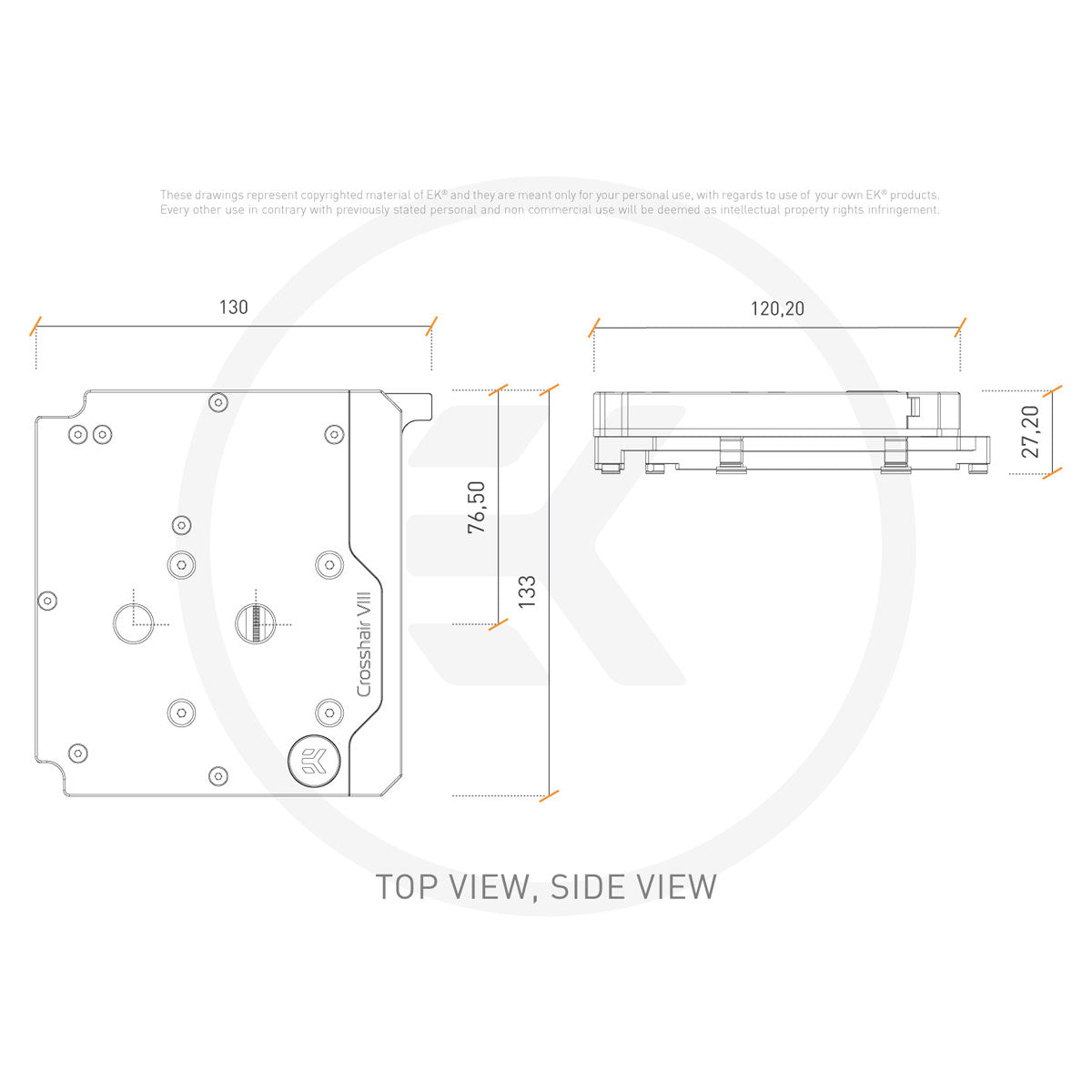 EKWB EK-Quantum Momentum ROG Crosshair VIII Hero D-RGB - Plexi