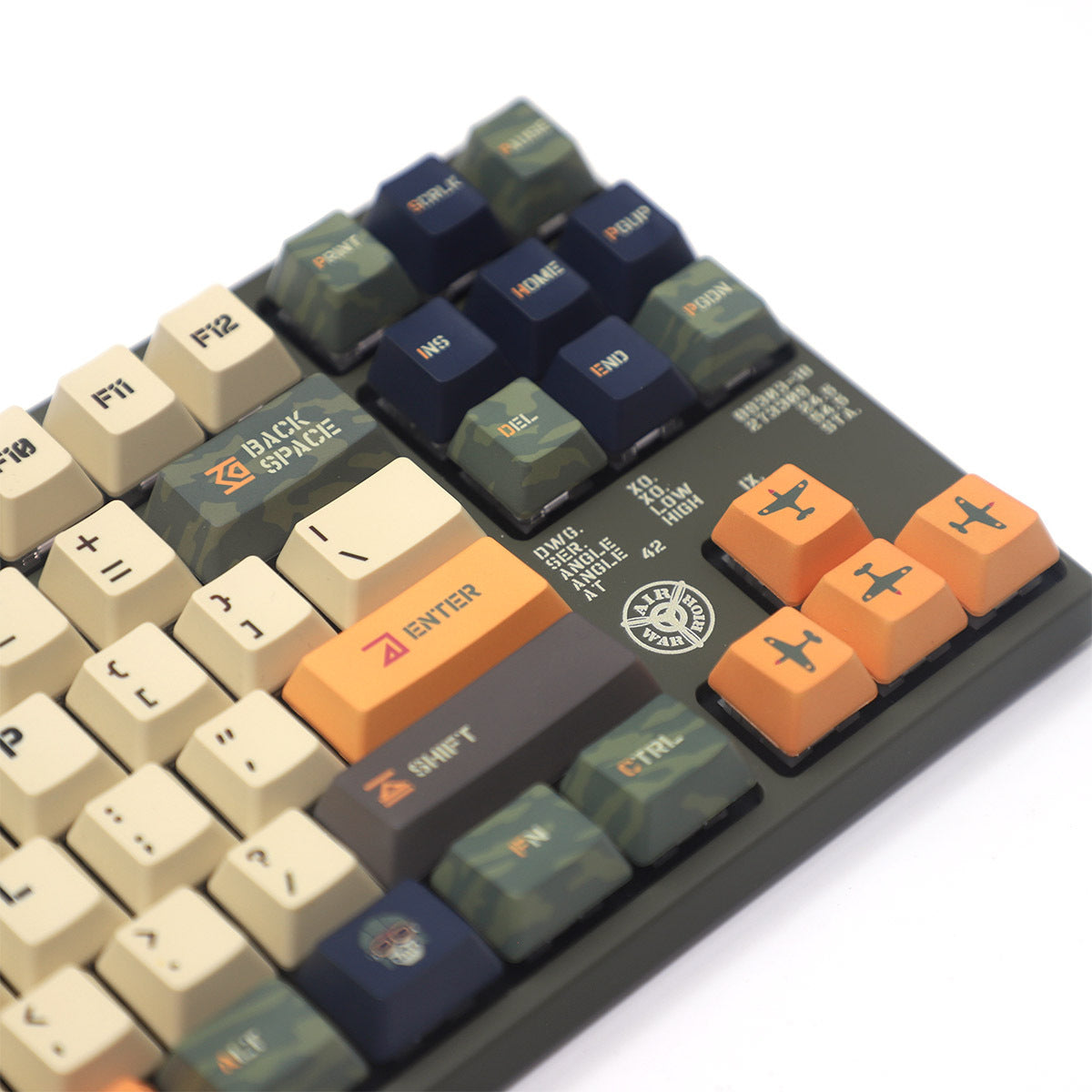 Varmilo VEM87W Warrior Soar TKL Mechanical Keyboard - EC Rose V2 Linear Switch