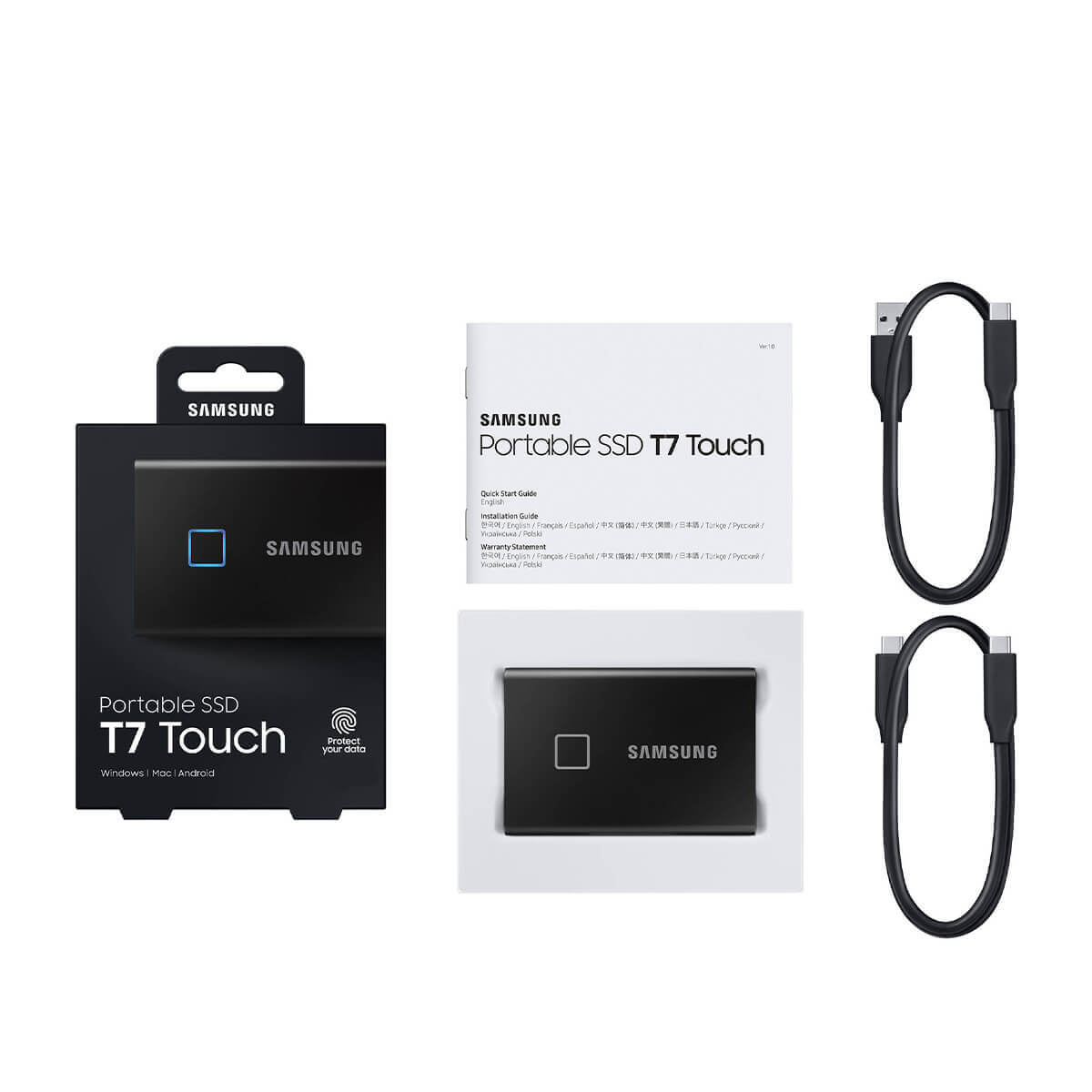 Samsung Portable SSD T7 Touch 500GB Black