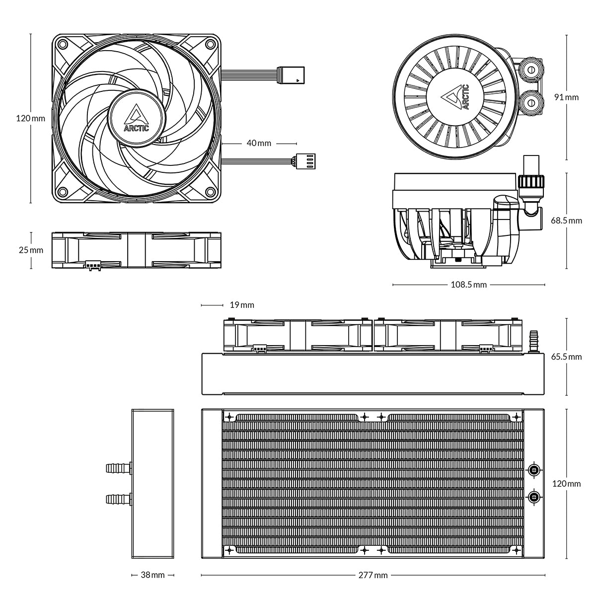 Arctic Liquid Freezer III 240 A-RGB AIO CPU Cooler - White