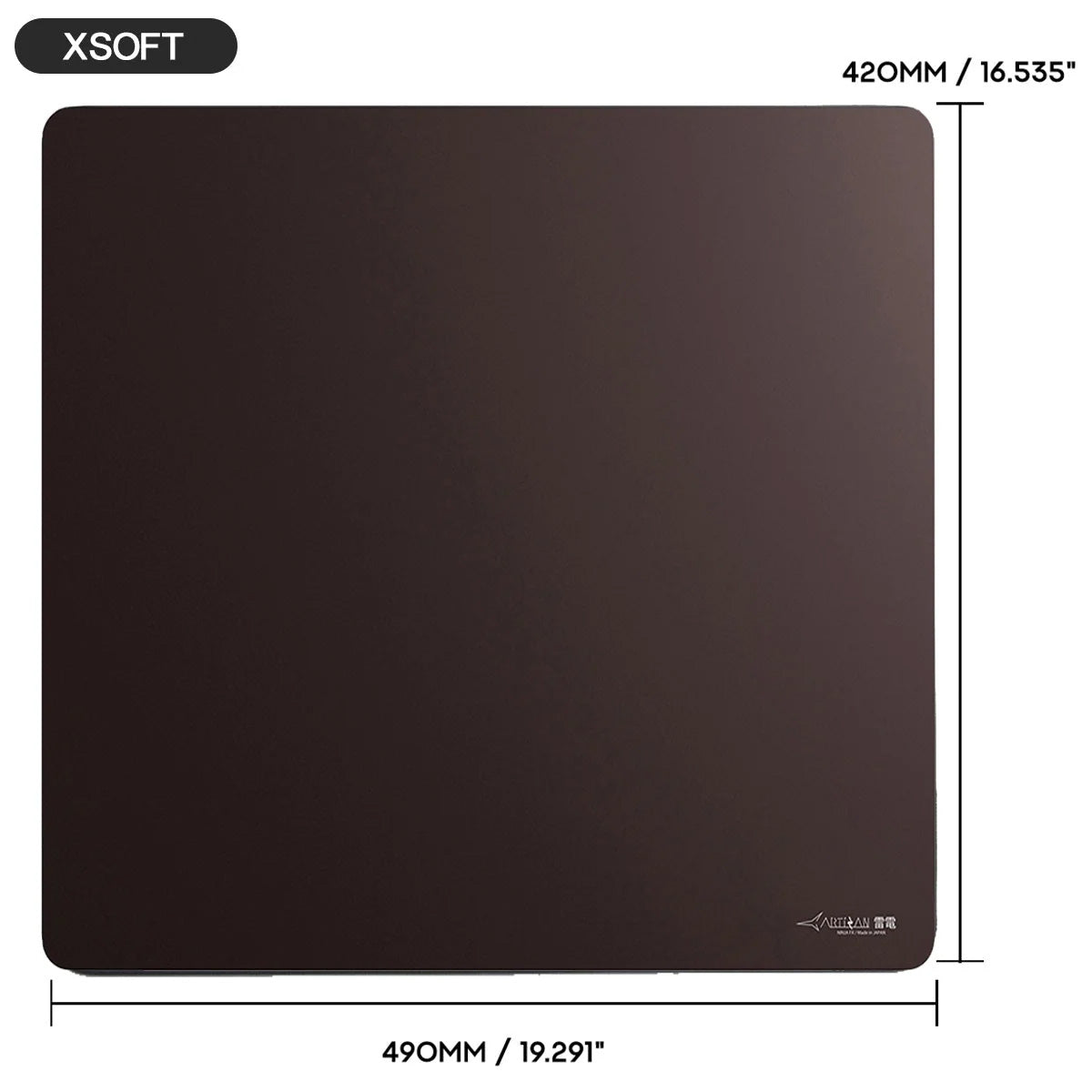 Artisan FX Raiden eSports Gaming Mouse Pad - XSOFT XL Coffee Brown
