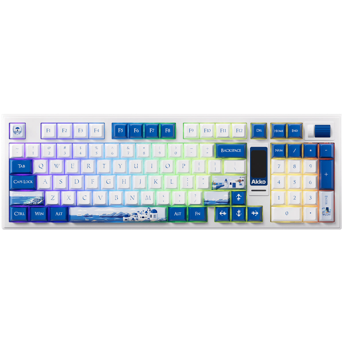 Akko 5098B Santorini Compact 1800 LCD RGB Wireless Mechanical Keyboard - Piano Pro V3 Switch