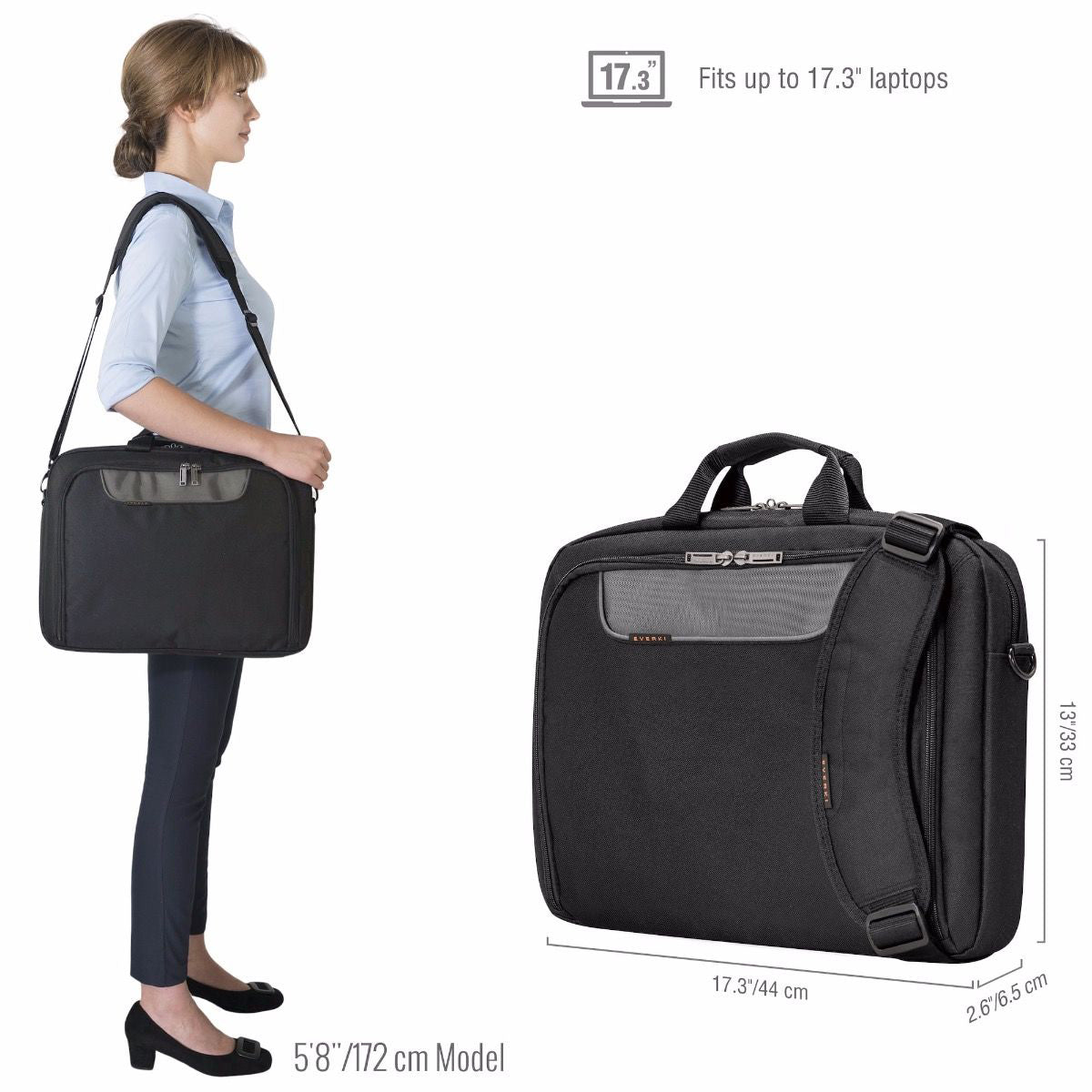 Everki Advance Briefcase Laptop Bag - Up to 17.3''