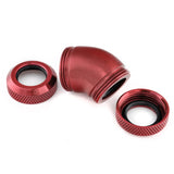 Bitspower 45-Degree Dual Multi-Link Fitting For OD 12mm - Deep Blood Red