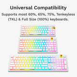 Glorious Aura V3 PBT Keycap Set - White