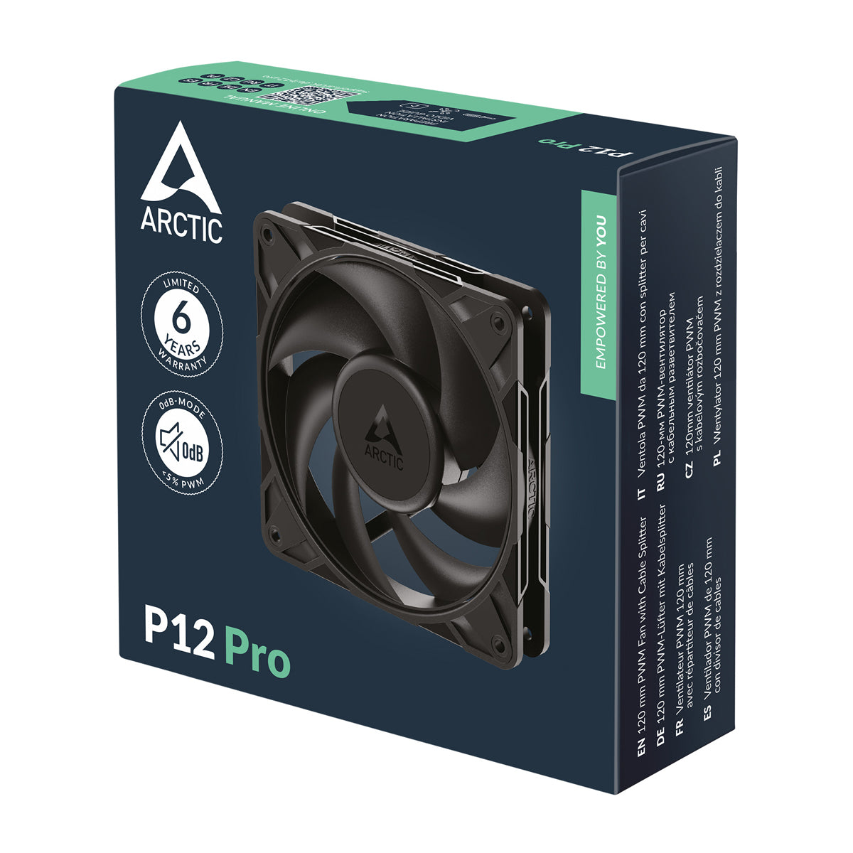 Arctic P12 PRO 120mm Premium Cooling Fan - Black
