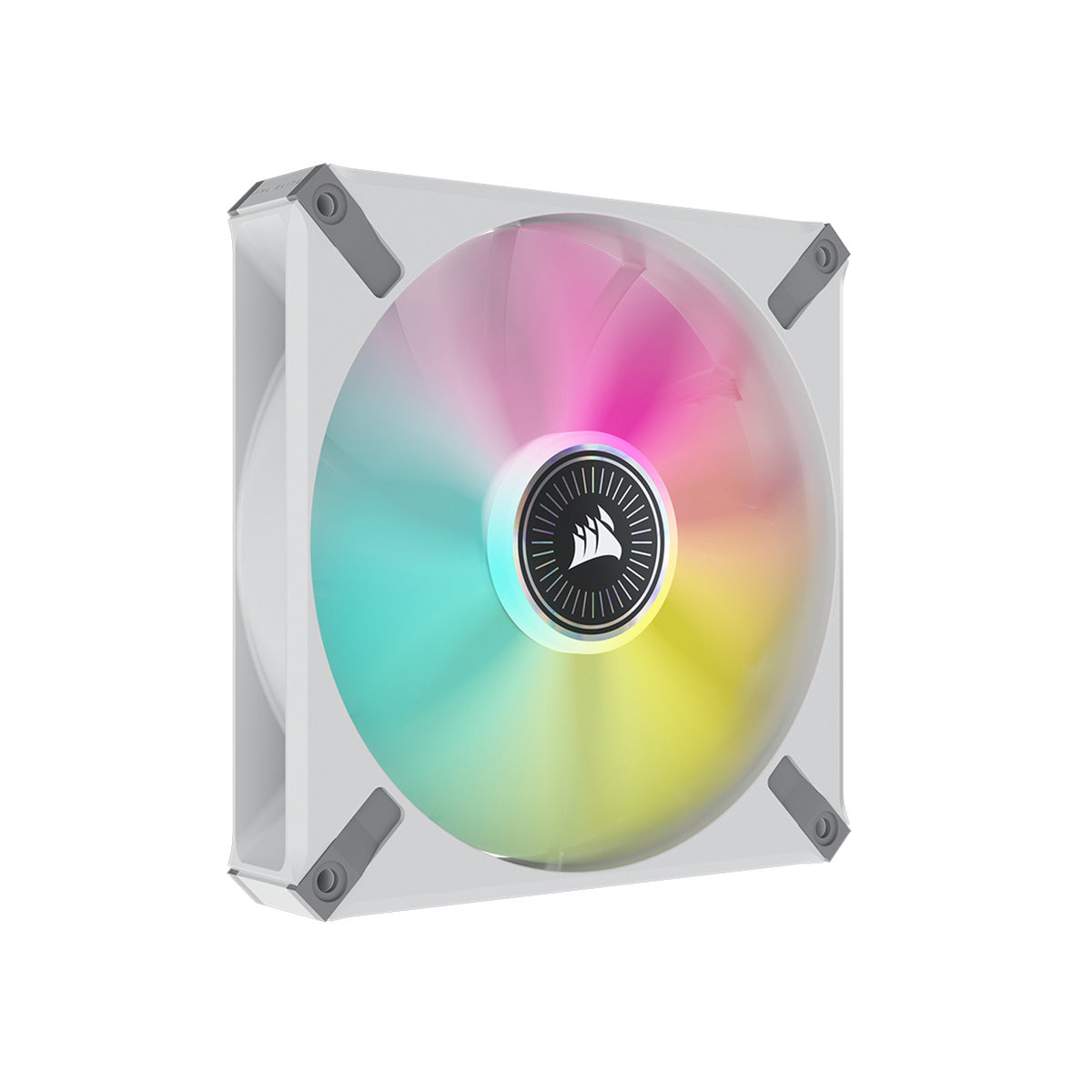 Corsair ML140 RGB ELITE WHITE 140mm Magnetic Levitation RGB Fan with AirGuide - Triple Pack with Lighting Node CORE