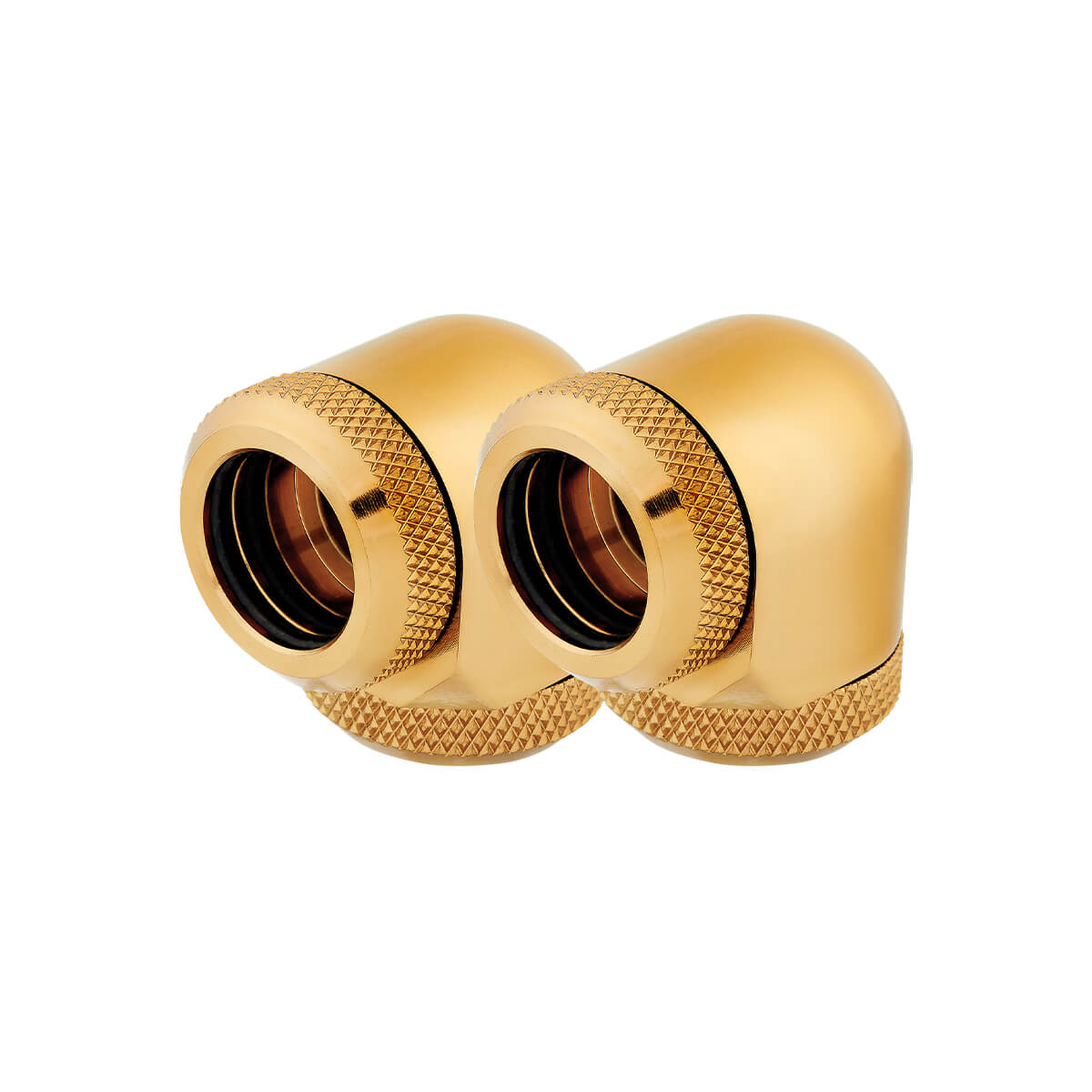 Corsair Hydro X Series XF Hardline 14mm 90° Angled Compression Twin Pack - Gold